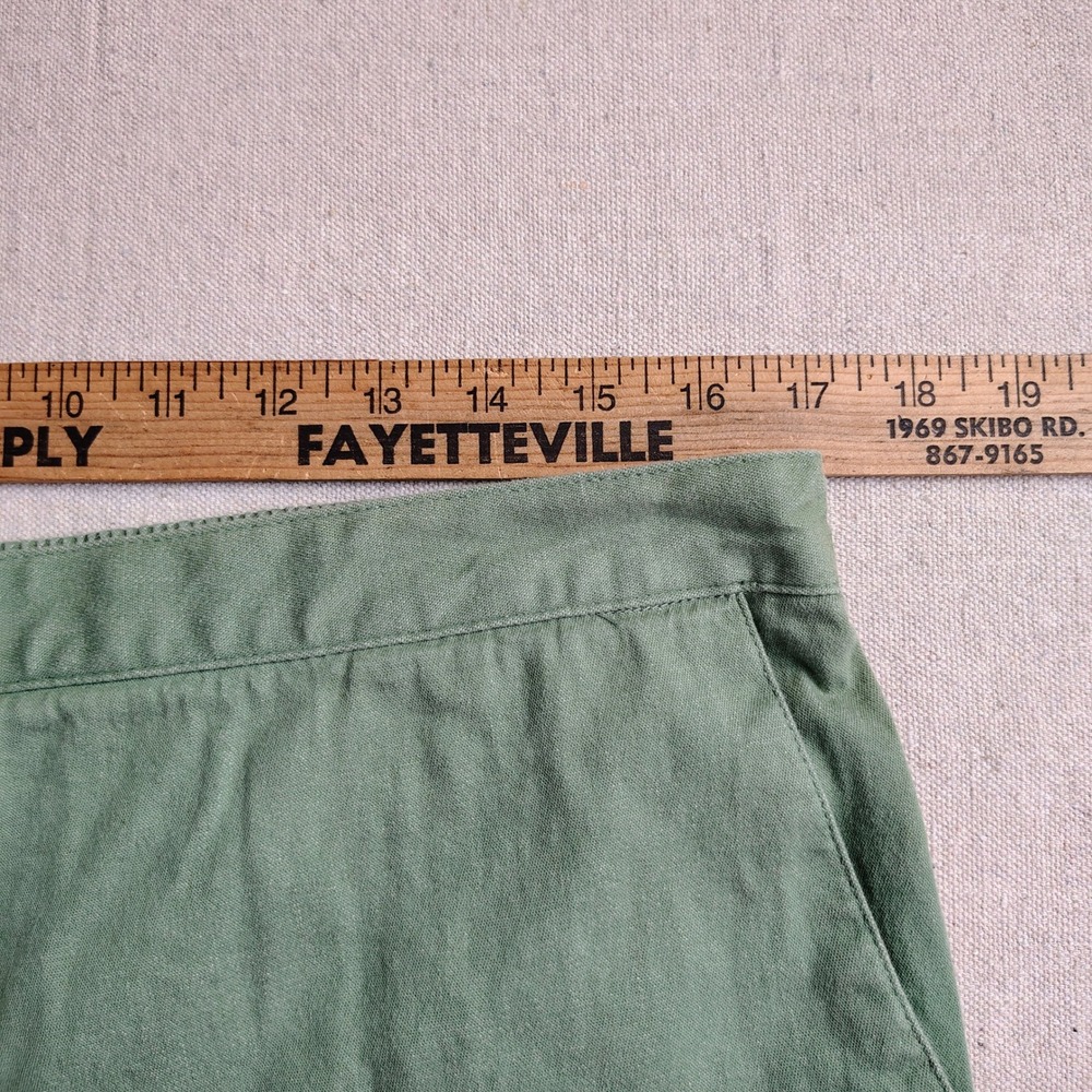 Alfred Dunner Womens SZ 14 Elastic Back Straight Leg Pants Sage Green Cotton - Picture 6 of 8